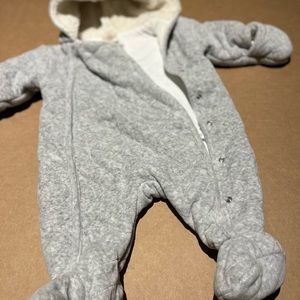 Baby Fleece Overall, Gray